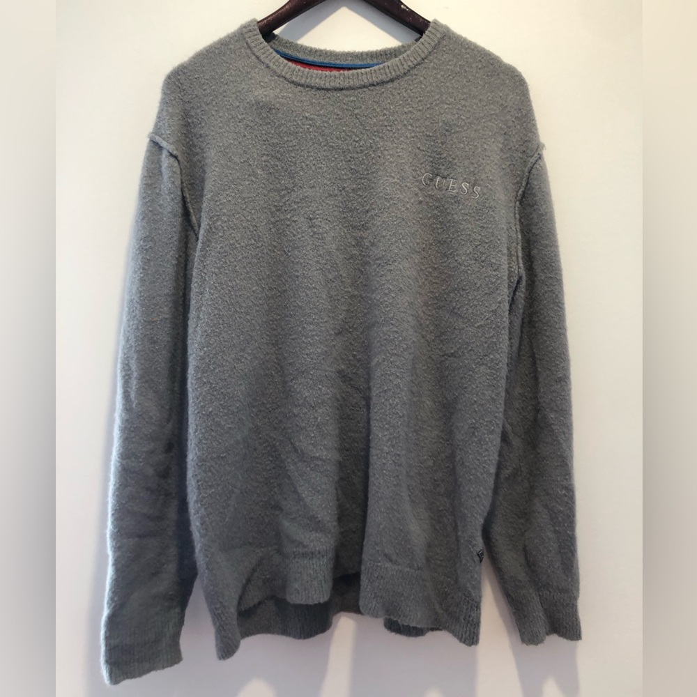 GUESS Soft Gray Crewneck Sweater